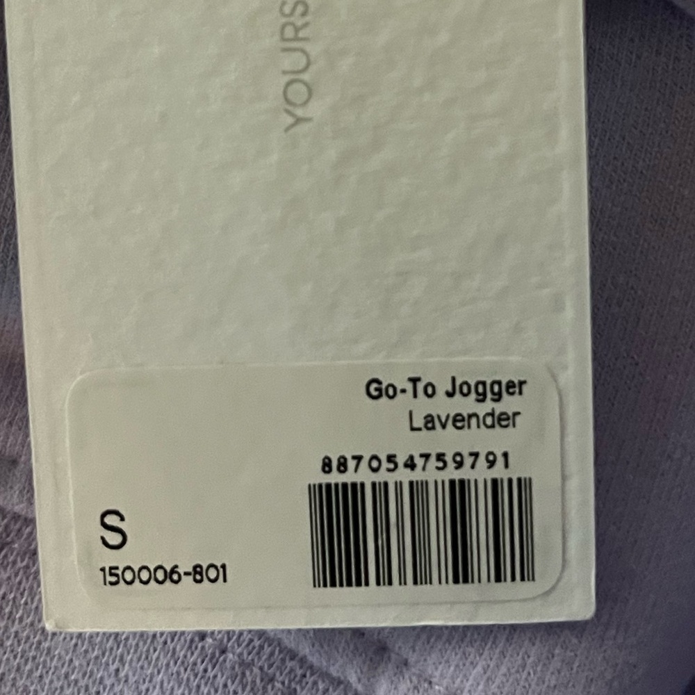 Label Go-To Jogger in Lavender Size Small - Picture 6 of 6